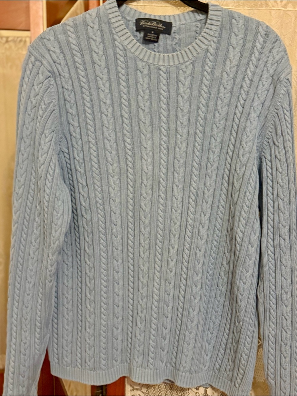 Polo by Ralph Lauren Light Blue Cable Crewneck Sweater